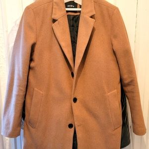 Wool Blend Notch Collar Coat